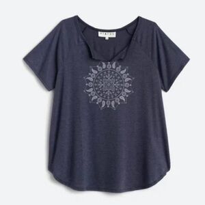 Hiatus Analis Graphic‎ Knit Tee Navy 2X New With Tags Stitch Fix